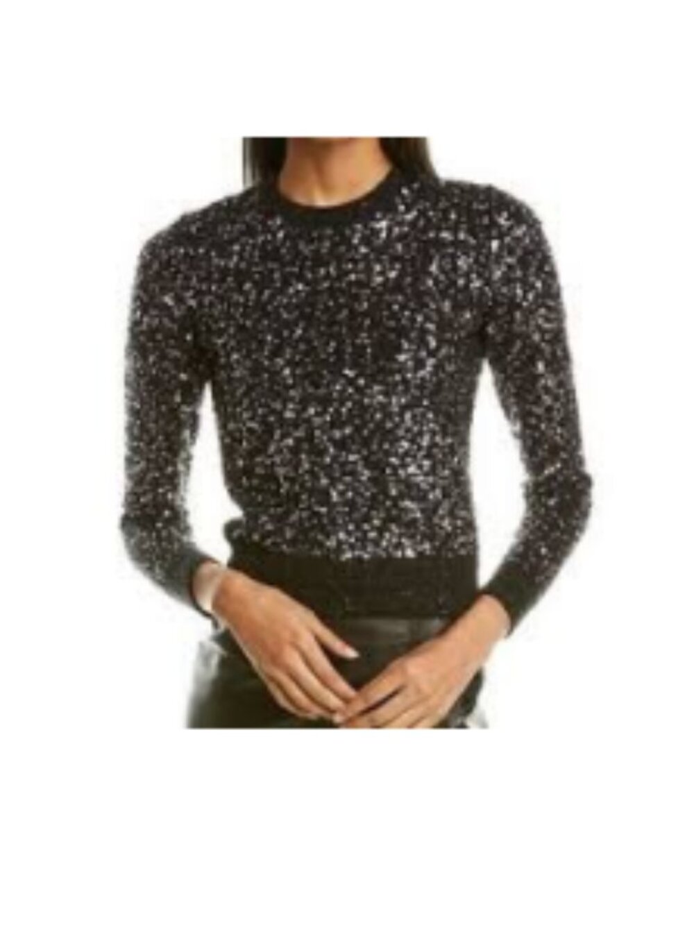 Michael Kors Collection Sequin Wool Cashmere Blend Crew Neck Sweater Sz. XS